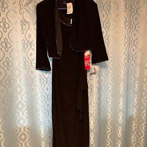 R&M RIchards Black 2-set Evening Dress Size 8. NWT